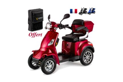 Scooter électrique 4 roues pour seniors et PMR personnes à mobilité réduite VELECO FASTER 1000 watts